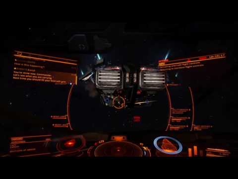 Elite Dangerous - AI controlled Anaconda pilot tries to RUN and not fight...