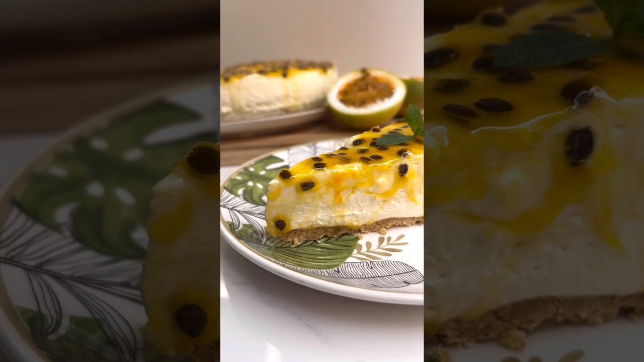 Cheesecake frío de maracuyá