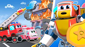 🔥Who caused the FIRE? Brave Police Officer and Robot Policeman Detectives🚒🚔 | Kids Cartoon