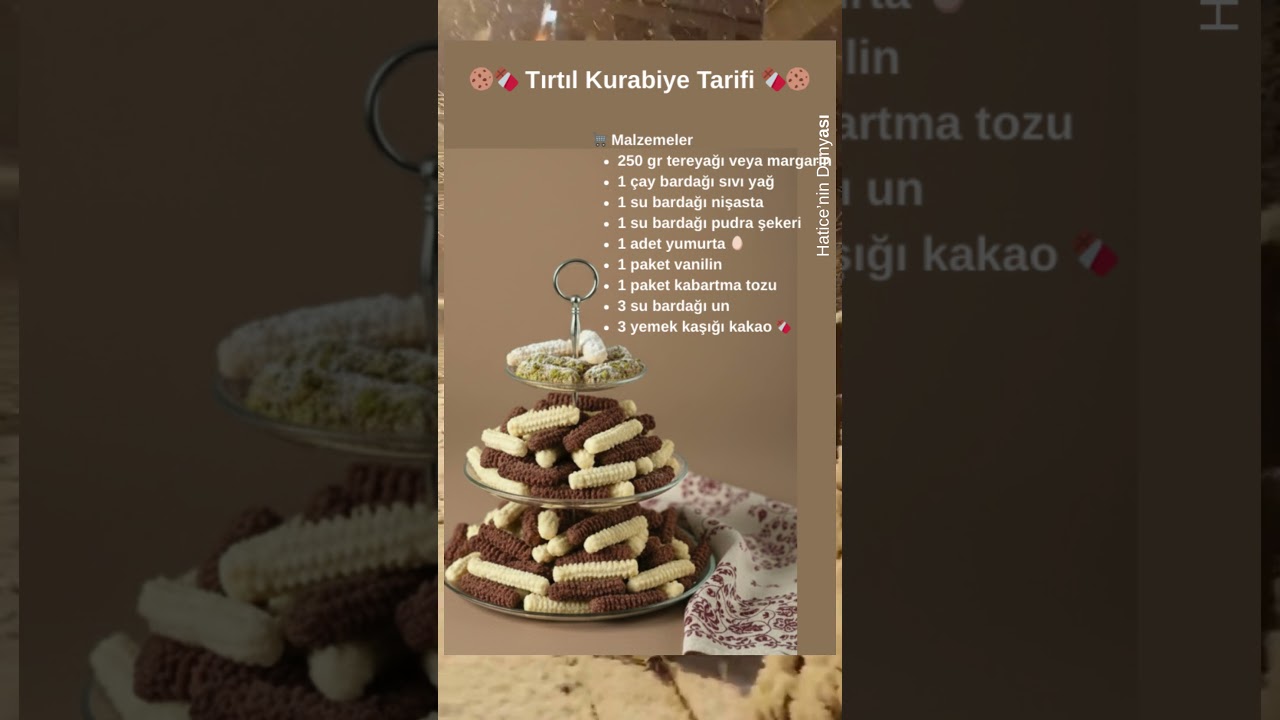 🍪🍫 Tırtıl Kurabiye Tarifi 🍫🍪  #pratiktarifler #tarif #mutfaktakolaylık #yemektarifleri