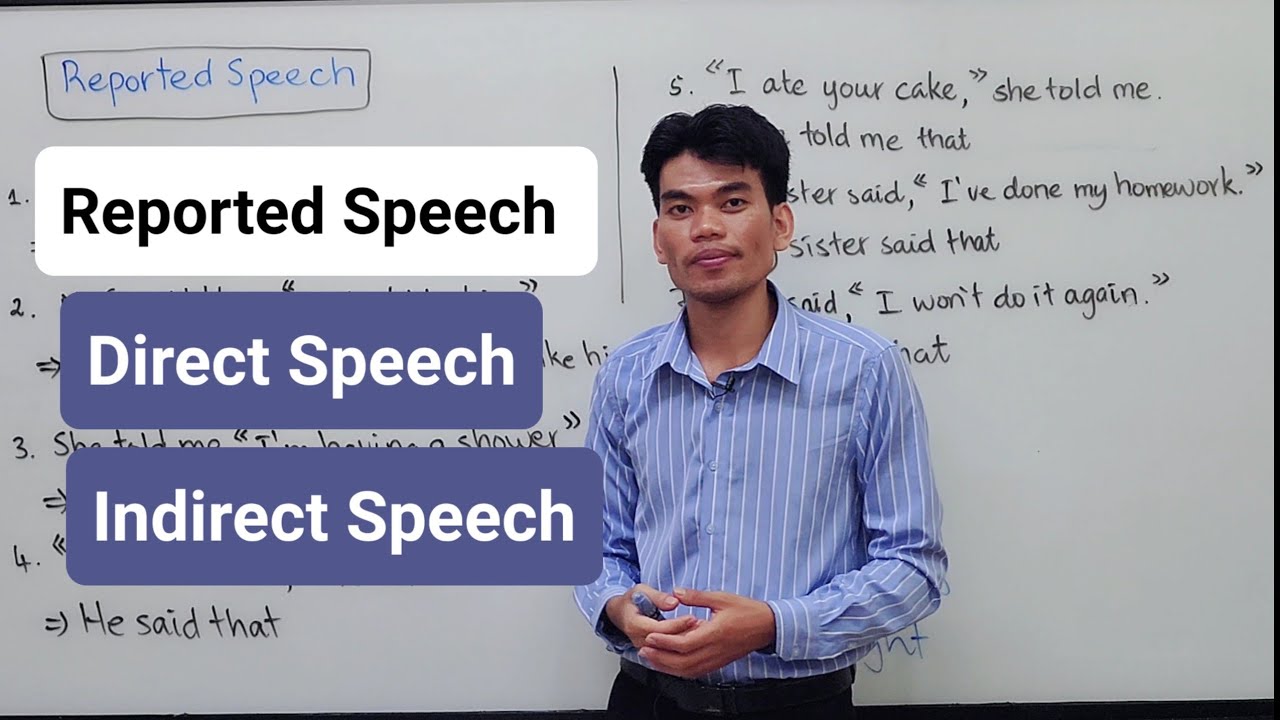 Learn English Grammar | Reported Speech | Direct Speech | Indirect Speech រៀនវេយ្យាករណ៍ភាសាអង់គ្លេស