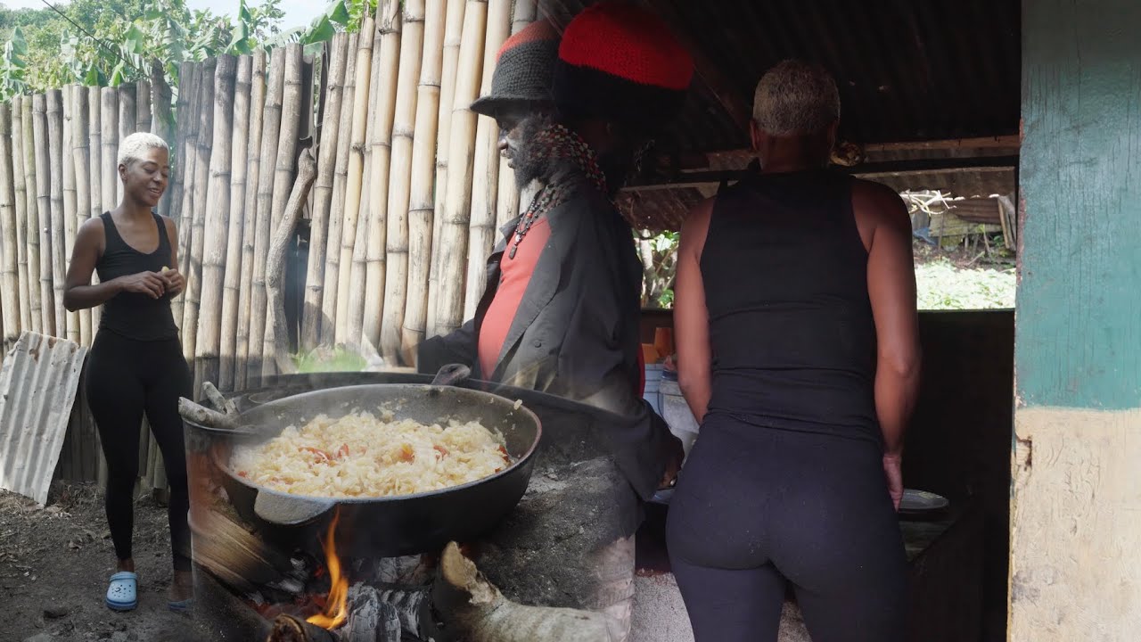 Outdoor Cooking Jamaican Breakfast with Ras Mokko YouTube