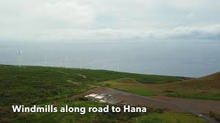 Windmills along road to Hana