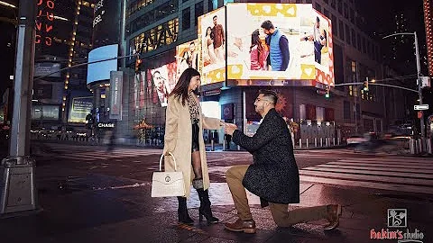 Did She Say Yes? Grandest Time Square NYC Pakistani Destination Wedding Proposal // Murtaza & Aniqa