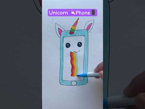 Unicorn Phone 🤩🦄📱Drawing for kids #kids #kidsdrawing #artforkids #unicorn #shorts