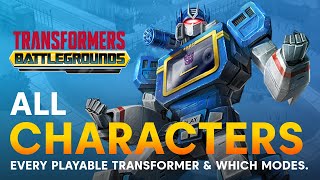 Transformers Battlegrounds ALL Playable Characters (Autobots & Decepticons)