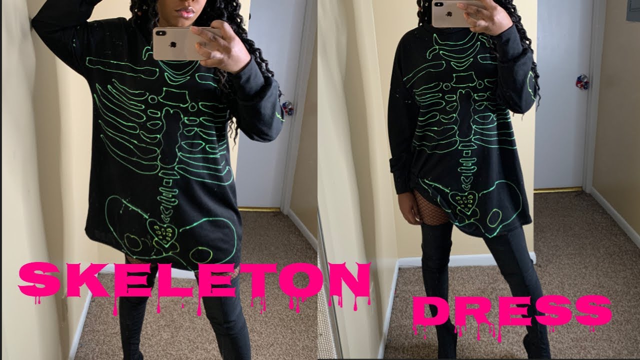 DIY last minute Skeleton costume inspired by DOLLS KILL & Pretty little things