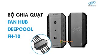 Bộ Chia Quạt Fan Hub Deepcool Fh-10 Hỗ Trợ 10 Cổng Pwm 3 Pin Và 4 Pin