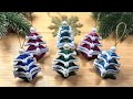 СУПЕР ПРОСТО И БЫСТРО, новогодние ёлочки своими руками 2022 из фоамирана 🎄 DIY  christmas ornaments