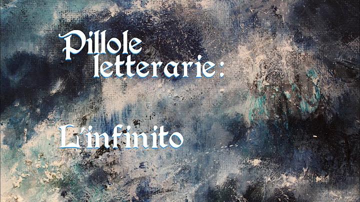 Pillole letterarie: "L'infinito"