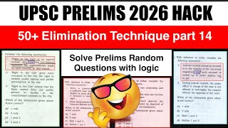 UPSC Prelims 2026 : Master 50+ Elimination Tricks | Solve MCQs Faster & Smarter