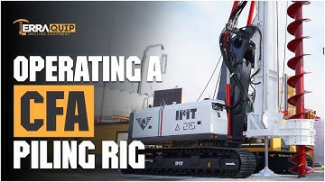 How to operate a CFA Piling Rig IMT A215
