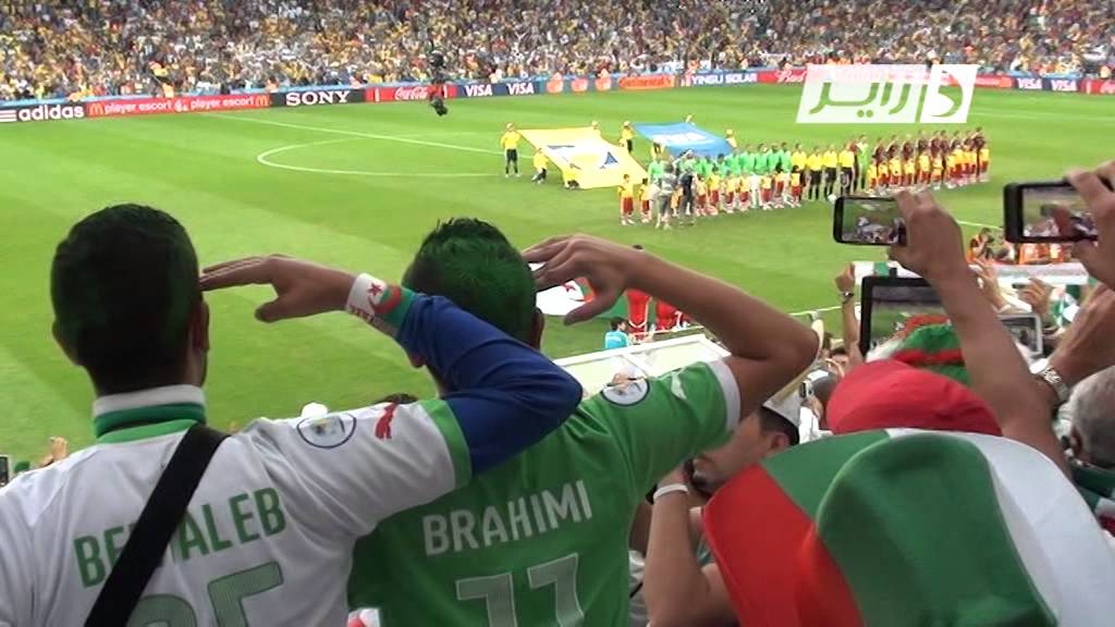 Algérie vs Russie 2014 avec les supporters algériens dans le stade