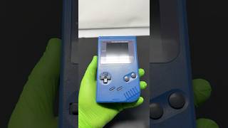 RARE BLUE Game Boy with a Q5 Laminated IPS Mod #gameboy #nintendo #retrogaming