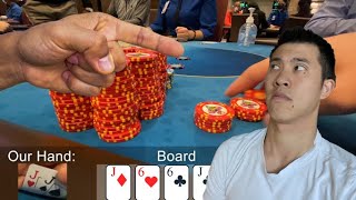 I get YELLED AT for having QUADS!! | Poker Vlog #15