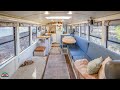 DIY School Bus w/ Large Kitchen &amp; Living Area