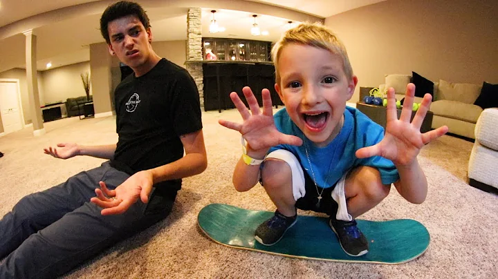 6 YEAR OLD BEATS ME IN CARPETBOARD S.K.A.T.E. AGAI...