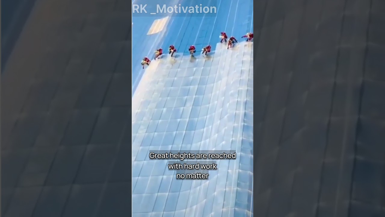 Workers Clean Towering Glass Building: A Risky Job at Great Heights.