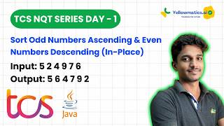 TCS NQT 2026 Coding Questions | Day 1: Sort Odd Ascending & Even Descending (In-Place)