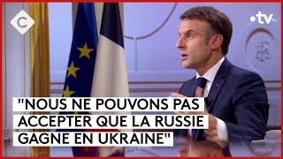 Ukraine : la guerre oubliée ? - Emmanuel Macron - C à vous - 20/12/2023