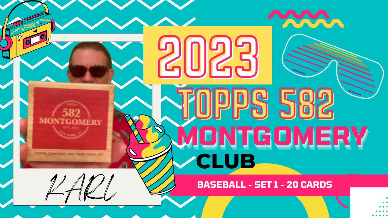 2023 Topps 582 Montgomery Club Baseball - Set 1 - 20 Cards with a cool Retro Design
