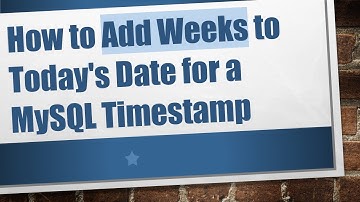 How to Add Weeks to Today