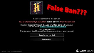 Hypixel False Ban.