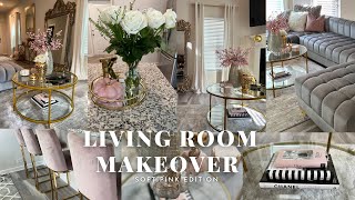 LIVING ROOM MAKEOVER | SOFT PINK GLAM | MINI HOUSE TOUR | KERI CIARA screenshot 5