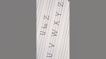 U V W X Y Z English Alphabet Handwriting | English Alphabet writing #handwriting #writer #shortvideo
