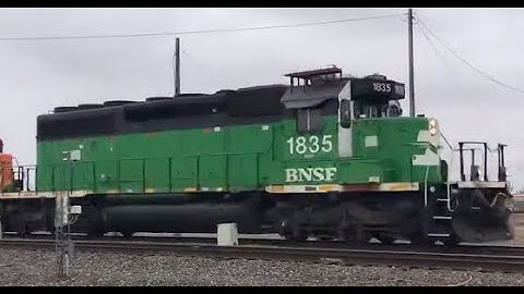 Ex Burlington Northern SD40-2 Leads a Short Local in Amarillo