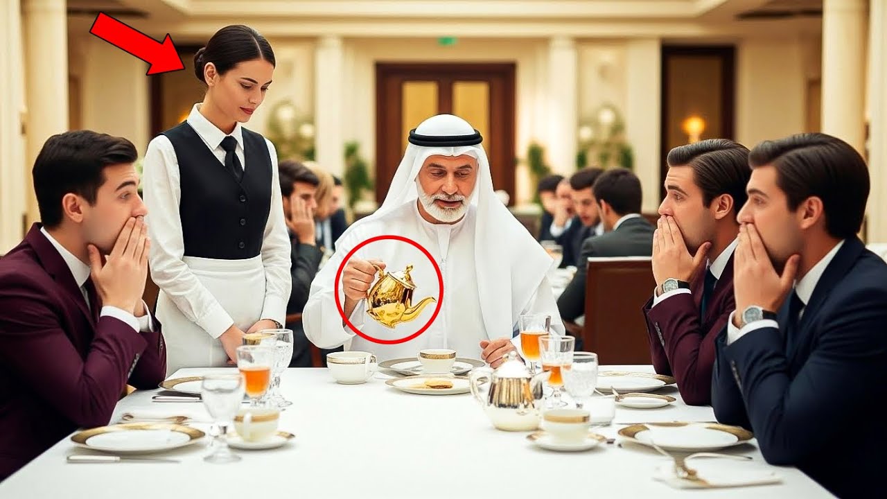 Un cheikh milliardaire les teste en arabe, seule la serveuse répond et tout se fige