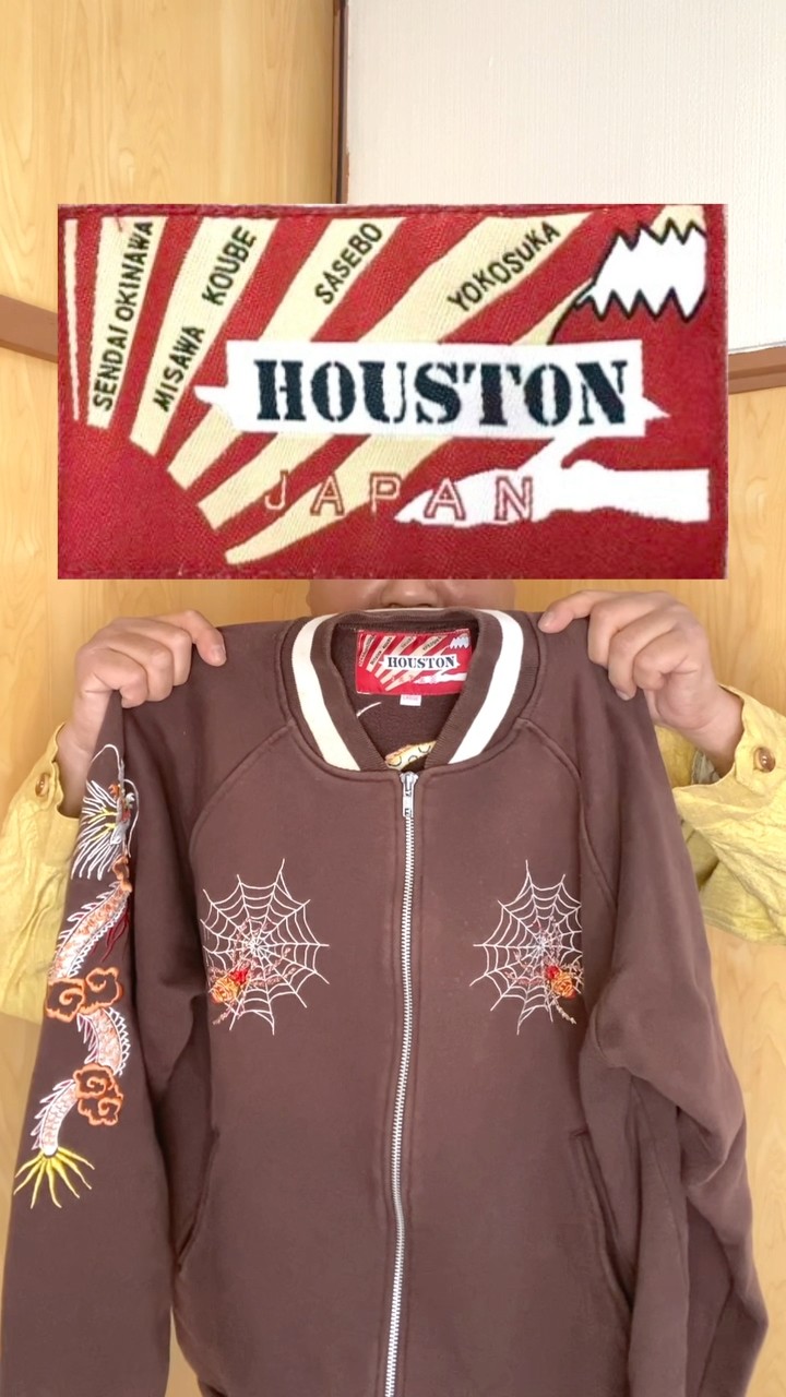 ヒューストン/HOUSTON】スカジャン？スカスウェット？/骸骨なドクロ