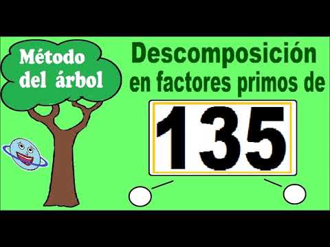 Descomposición en factores primos de 135. Descomponer 135 en factores primos ( método del árbol ).
