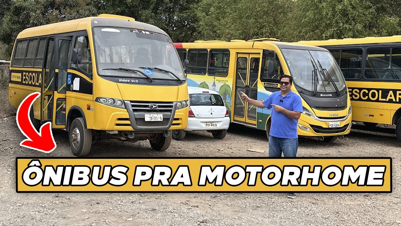 LEILÃO DE ÔNIBUS 4X4 BARATO PARA FAZER MOTORHOME *trator e ônibus*