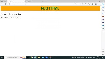 How to use kbd tag in html