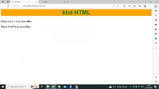 How to use kbd tag in html