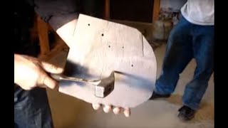 Punching Holes in Roofing Slate with a Slate Hammer