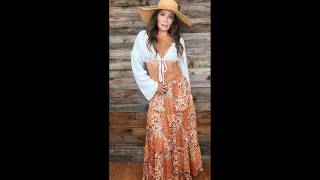 The Summer Maxi CollectionWomen's Western Boho Short Skirt Ruffle Flowy Vacation Midi Skirt