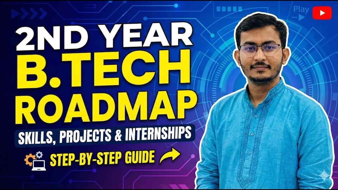 2nd Year B.Tech Roadmap | Skills, Projects & Internships | Step-by-Step Guide