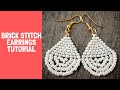 Beaded Brick Stitch TearDrop Earrings - DIY Tutorial