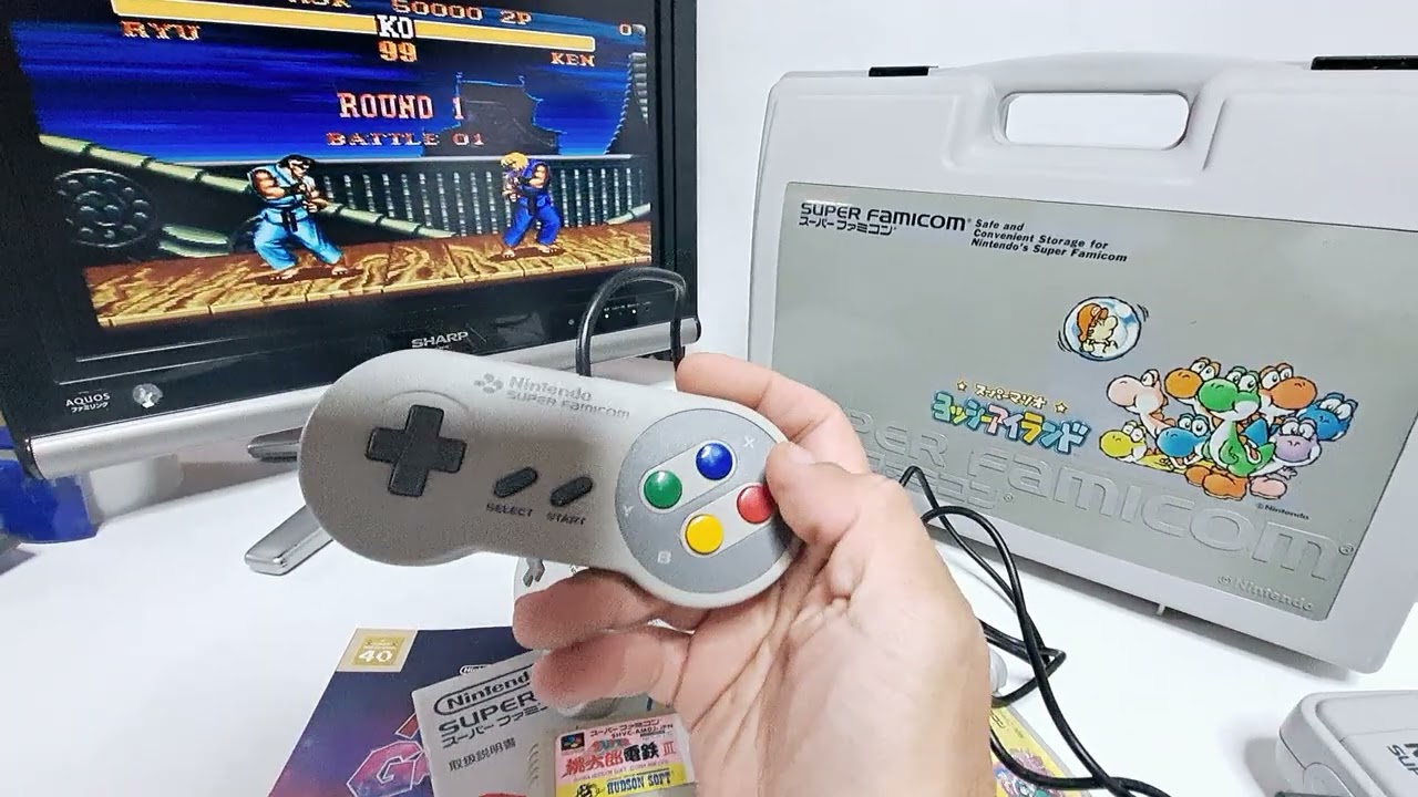 Nintendo Super Famicom + Maleta Super Mario Yoshi island !!!