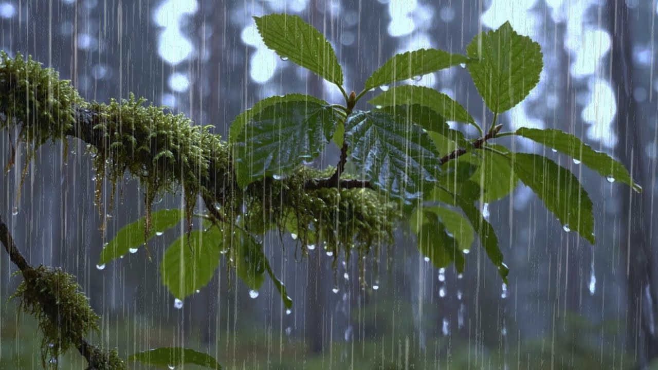 Deep Forest Rain at Night 🌲 Rain Sounds for Sleeping Instantly | No Noise Nature Ambience