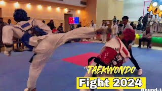 Taekwondo Fight 2024 R-1 | State Taekwondo Championship I'm in 🔵 Vs 🔴 | In Senior Category U- 54kg