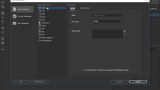 Dreamweaver CC: Setup folder structure and create index
