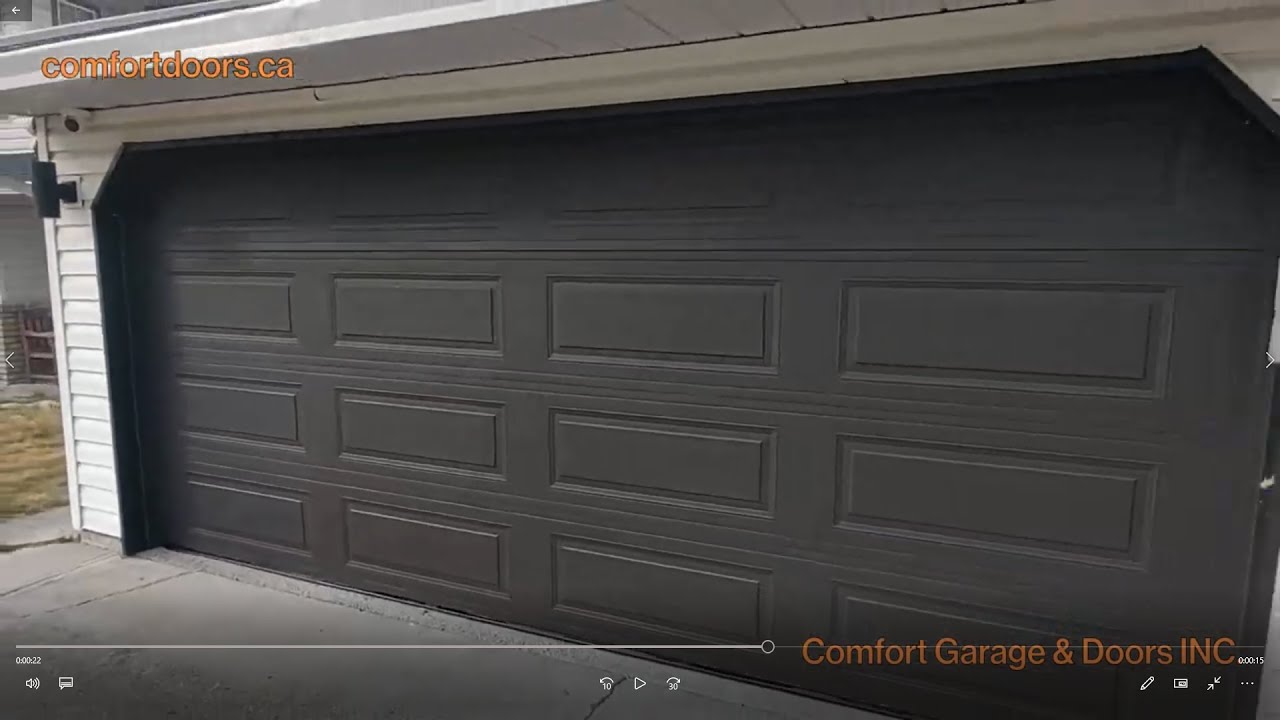 Insulated Double Garage Door (Matte Black) YouTube