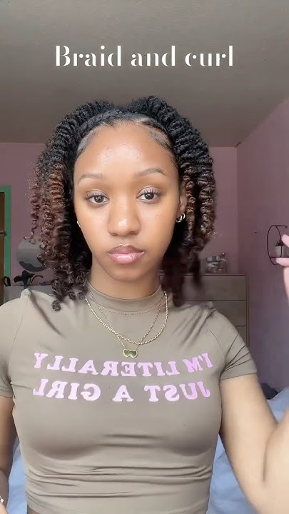  Braid out and curl #naturalhairstyles #type4hair - YouTube