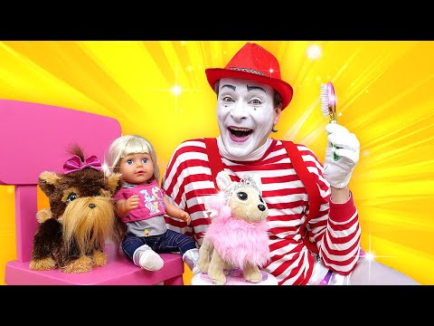 Video mit dem Clown. 2 Folgen am Stück. Spielzeug Video für Kinder