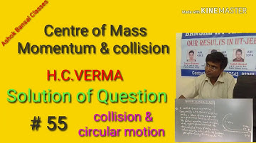Solution of Question # 55/ Centre of mass,Momentum and collision/ H.C.VERMA/ NEE/IIT JEE