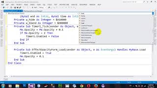 Celebrity How to Set Effect Opacity Form with Timer in VB NET 2012 Profile