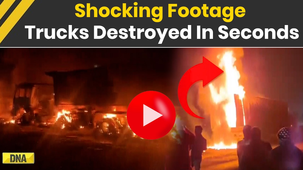 Jharkhand News: Massive Explosion Wipes Out Trucks In Seconds, Disturbing Footage Emerges